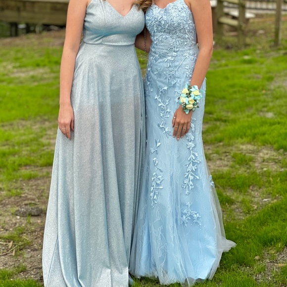 Dresses & Skirts - Light blue prom dress (right pictured)